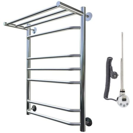 Электрический полотенцесушитель Тругор Браво 3 П элТЭН 80x60 с полкой Хром