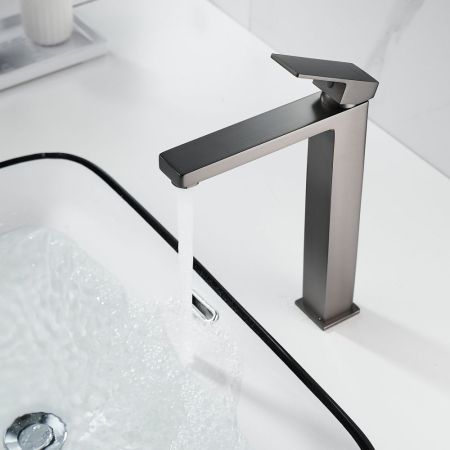 Смеситель для раковины Shevanik S9611T, оружейная сталь, артикул S9611T