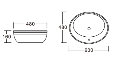 Умывальник CeramaLux NC2150, артикул 