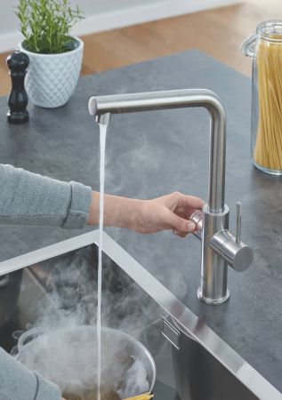 Смеситель для кухни GROHE Red Duo, бойлер M-size, суперсталь, (30327DC1)