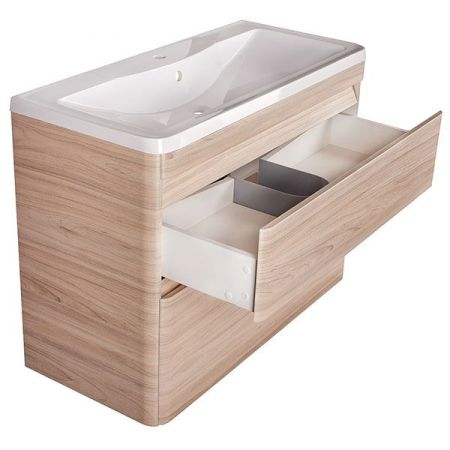 Тумба напольная "Атлантика 100", Люкс ясень перламутр, PLUS