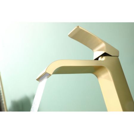 Смеситель для раковины высокий Raglo R02.15.03, золотой сатин
