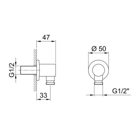 FANTINI Milano Шланговое подсоединение, цвет Matt Copper PVD, артикул 91 P9 7034