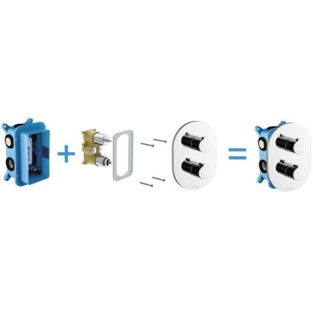 Термостат для ванны с душем RAVAK CHROME X070075 (хром), шт, артикул X070075