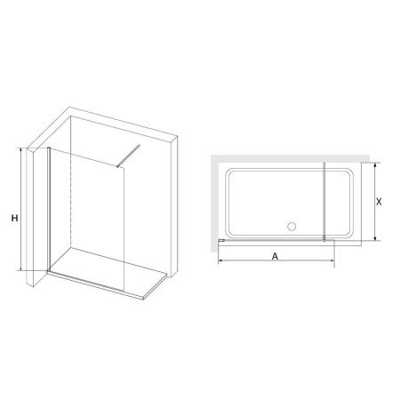 Душевая перегородка RGW WA-010B (1100, Прозрачное)