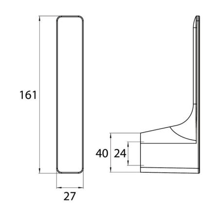 Emco Art запасной держатель т/б, вертикальный, цвет хром