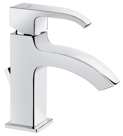 Emmevi Niagara, однорычажный смеситель для раковины с донным клапаном, цвет зачищенный хром