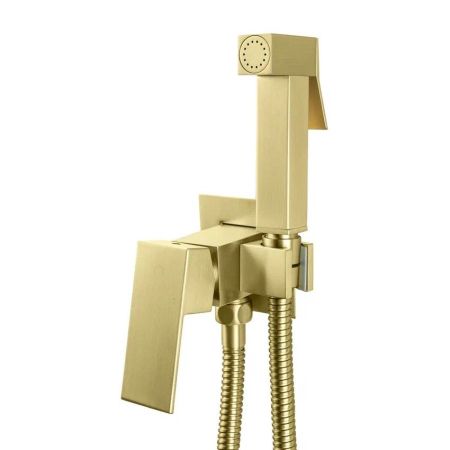 Гигиенический душ со смесителем встраиваемый FILARETE Fing FL101MG, матовое золото