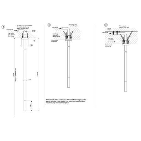 GESSI 316 Излив потолочный с удаленным управлением (не входит в комплект), цвет: Black XL, артикул 54099#299