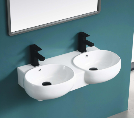 Раковина Double VIVA (805х385х175) двойная накладная Cerutti SPA