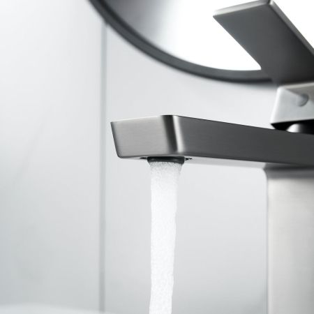 Смеситель для раковины Rose R1801T-1, оружейная сталь