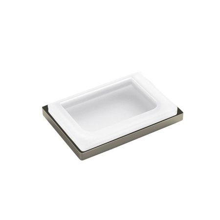 Colombo Look Мыльница настольная, цвет: PVD нержавеющая сталь/матовое стекло, артикул B1640.HPS1-VAN