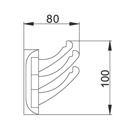 Крючок для ванной комнаты Haiba HB209-3, хром