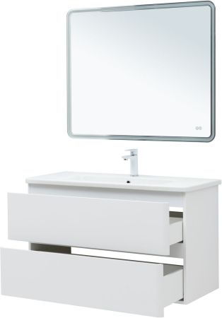 Тумба под раковину Aquanet Эмбер 105 белый матовый, артикул 00330469