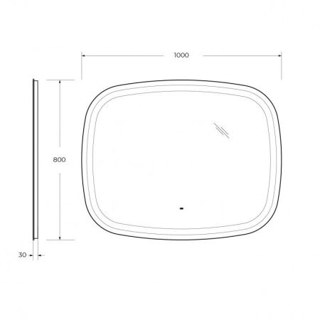 Зеркало MOLVENO CEZARES с контурной подсветкой и датчиком движения, артикул CZR-SPC-MOLVENO-1000-800-MOV