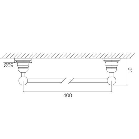 Fima Carlo Frattini Accessori Полотенцедержатель 40см., подвесной, цвет: золото, артикул F6060/40OR