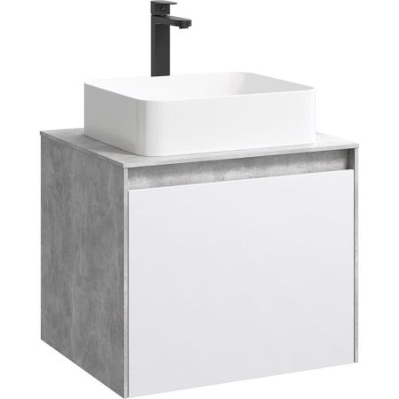 Mobi Корпус подвесной тумбы 60 см под умывальник , цвет бетон светлый