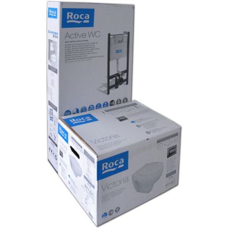 ПЭК  ROCA VICTORIA 893100000 (инсталл. + унитаз подвесной + сид. SoftClose + клавиша), шт, артикул 893100000