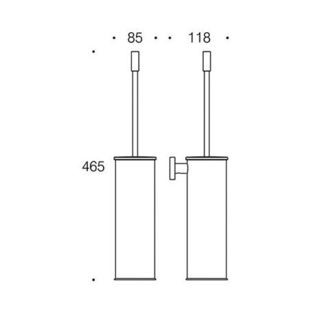 Colombo Plus Туалетный ёршик, подвесной, цвет: PVD графит полированный, артикул W4962.GL
