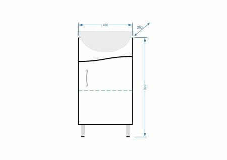 Тумба "Волна 45", Уют 45, артикул SP-00000231