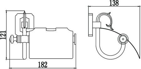 Держатель для туалетной бумаги Savol S-006451, бронза, артикул S-006451