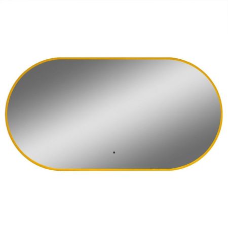 Зеркало с подсветкой ART&MAX Torino AM-Tor-550-1050-DS-Gold, артикул AM-Tor-550-1050-DS-Gold
