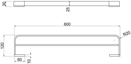 Держатель для полотенец Allen Brau Infinity 6.21013-00 хром, артикул 6.21013-00