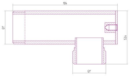 Уголок с клапаном G 1" НР х G 1" НР (Матовый белый)