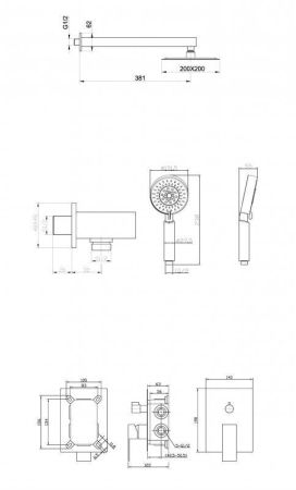Душевой набор BelBagno ANCONA-DSET-CRM, артикул ANCONA-DSET-CRM