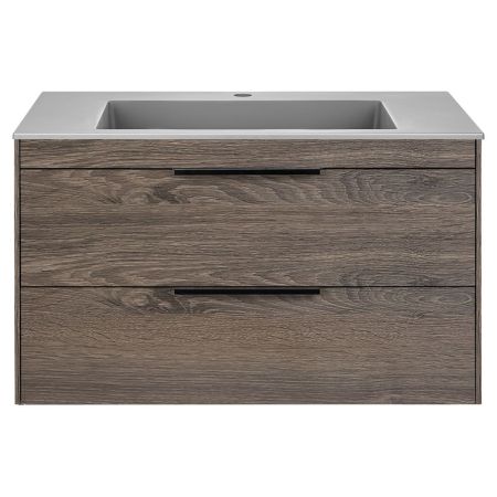 База под раковину Chiara 2D 800 подвесная, 2 выкатных ящика soft-close, R.Oak, артикул VMC-2C2800RO