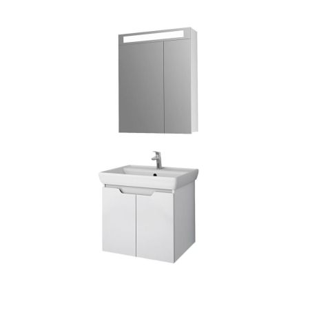 Тумба с раковиной подвесная Dreja Q(D) 70 см, белый, артикул 99-1002-com