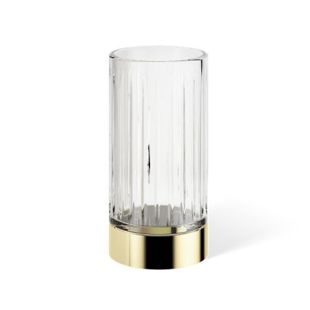 Стакан, Decor Walther, Century, одинарный, ширина, мм-60, глубина, мм-90, высота, мм-125, настольный (свободностоящий), материал стакана-стекло, материал держателя-латунь, цвет-золото, артикул 0587720