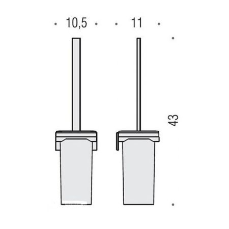 Colombo Forever Ёршик, цвет: хром/матовое стекло, артикул B2907.CR-VAN