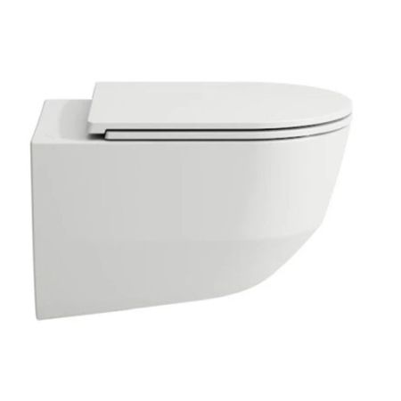LAUFEN Pro Унитаз подвесной, безободк смыв Rimless, с инсталляционной системой, сиденье с микрол тонкое, панель смыва хром глянец, артикул Z.RU93.0.761.5
