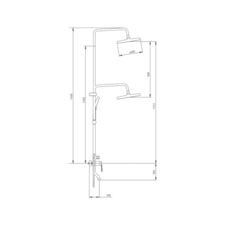 Душевая система Splenka S50.24.06, черный