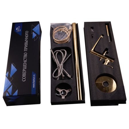 Смеситель для ванны напольный FASHUN A3085-35, золото, артикул A3085-35