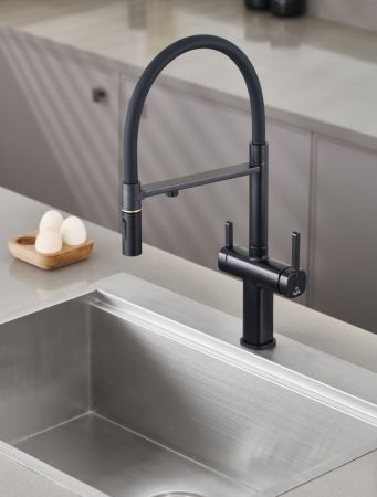 Смеситель для кухни с подключением фильтра для воды Rose R358H, черный