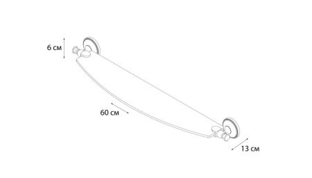 Полка стеклянная Grampus Alfa (GR-9503), артикул GR-9503