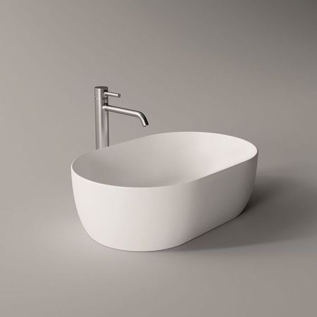 Раковина, Alice, Unica, ширина, мм-550, глубина, мм-350, высота, мм-170, тип установки-накладной (настольный), отверстия для смесителя-отсутствуют, без перелива, донный клапан-необходимо заказать, материал-керамика, вид грязеотталкивающего покрытия-Aligla