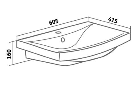 Умывальник мебельный Cersanit Carina 60 (УТ000002241), артикул УТ000002241