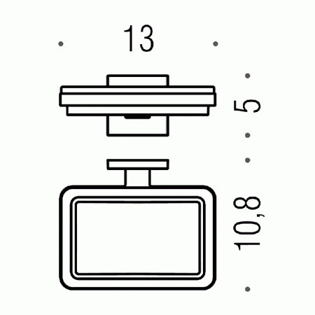 Colombo Basic Q Мыльница, цвет: хром/матовое стекло, артикул B3701.CR-VAN