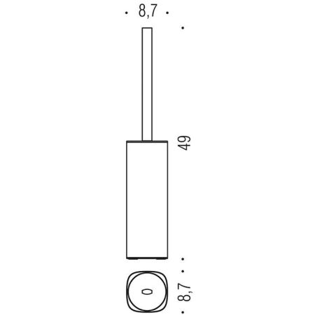 Colombo Trenta Туалетный ёршик, напольный, цвет: чёрный матовый, артикул B3006.NM