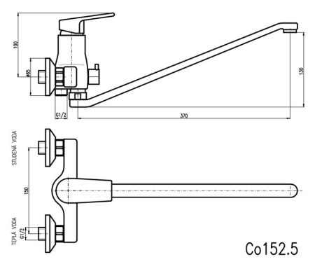Смеситель для ванны Rav Slezak Colorado CO252.5