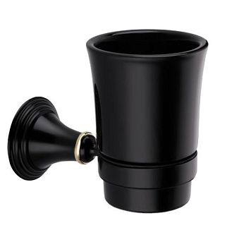 Стакан для зубных щеток Fixsen Luksor FX-71606B Черный Золото