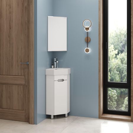 Шкаф-зеркало Onika Мини 30 белый, универсальный, угловой, артикул 303002