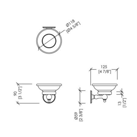 Devon Old Navy Мыльница подвесная, золото, артикул MIL604OT