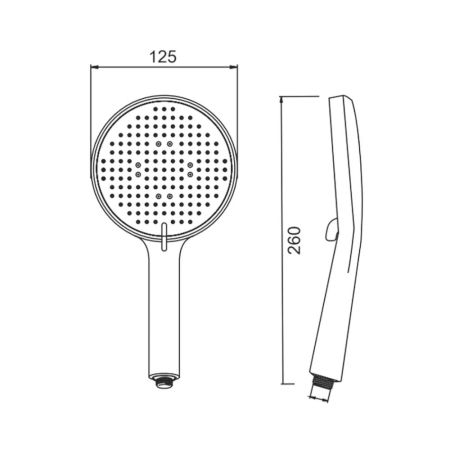 Лейка для душа Splenka S450.51, хром