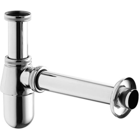 Сифон, Kludi, бутылочный, 1 1/4" х 32, с отводной трубой 200 мм, отражатель Ø 65 мм, цвет-хром, артикул 1010505-00