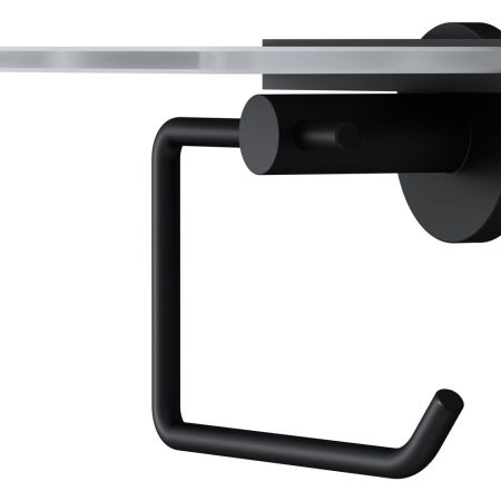 A85A341522 X-Joy, Держатель для туалетной бумаги с полкой, черный, артикул A85A341522