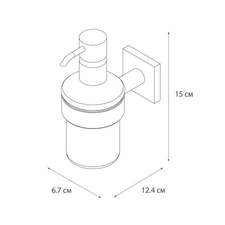 Дозатор жидкого мыла FIXSEN LUX CHROME FX-15012, хром, артикул FX-15012